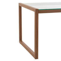 Table basse rectangulaire en verre 91x50cm DORANE