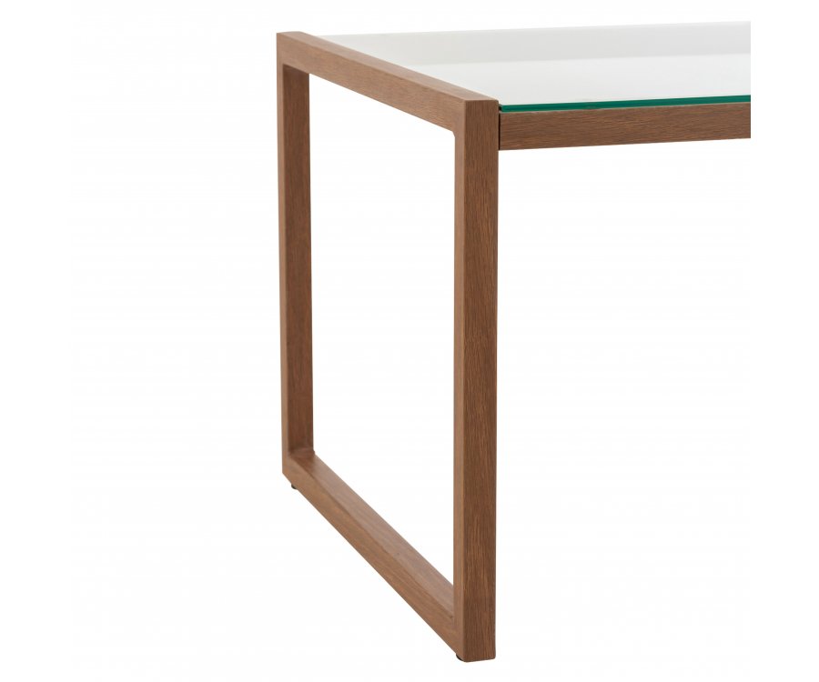 Table basse rectangulaire en verre 91x50cm DORANE