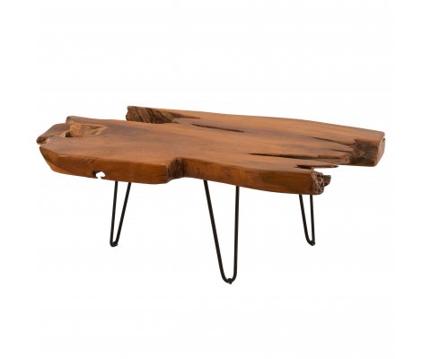 Table basse en bois irrégulier 100x60cm RIGA