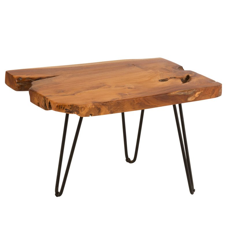 Table d'appoint en bois irrégulier 60x40cm RIGA