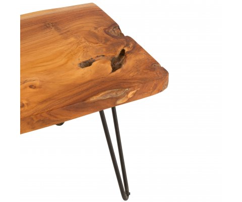 Table d'appoint en bois irrégulier 60x40cm RIGA