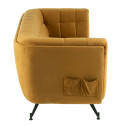 Canapé en tissu moutarde 207cm OSLO