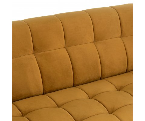 Canapé en tissu moutarde 207cm OSLO