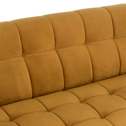Canapé en tissu moutarde 207cm OSLO