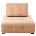 Fauteuil moderne en velours côtelé beige BUCAREST