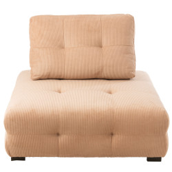 Fauteuil moderne en velours côtelé beige BUCAREST