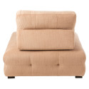 Fauteuil moderne en velours côtelé beige BUCAREST