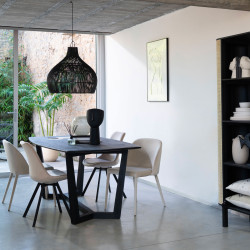 Chaise salle à manger en velours VARSOVIE