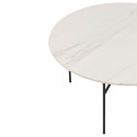 Table basse ronde 80cm en porcelaine blanche TOKYO