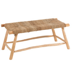 Banc bohème en bois et corde naturel BANGKOK