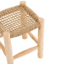 Tabouret bas en bois et corde BANGKOK