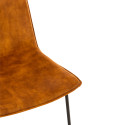 Fauteuil lounge en velours camel BRUXELLES
