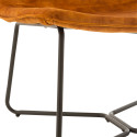 Fauteuil lounge en velours camel BRUXELLES