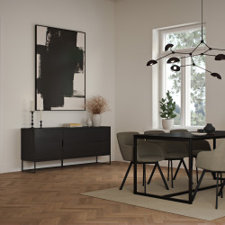 Buffet bas contemporain noir LOGO