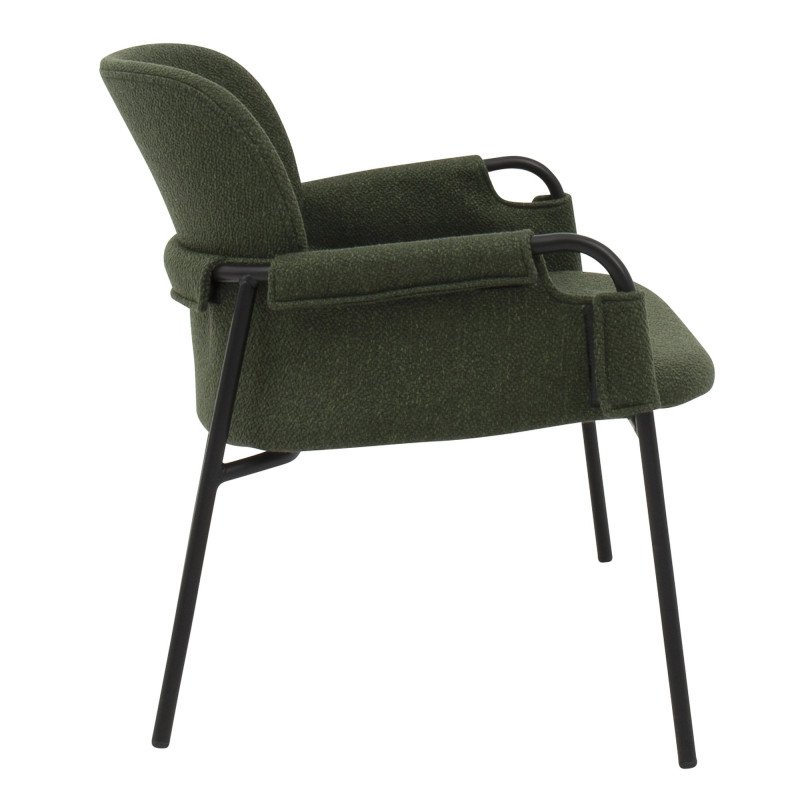 Fauteuil lounge moderne en tissu et métal SONA