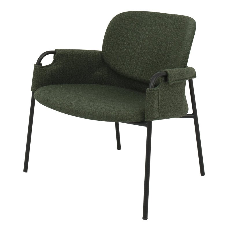 Fauteuil lounge moderne en tissu et métal SONA