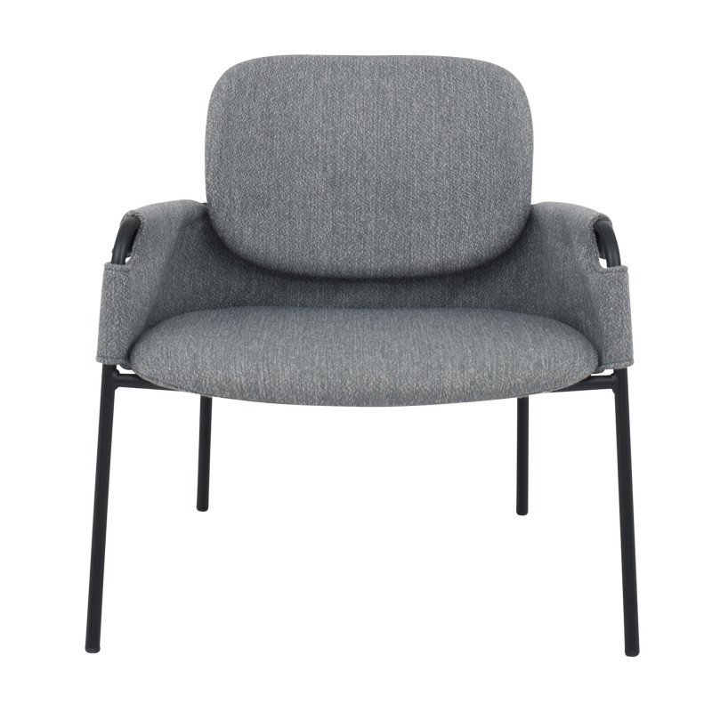 Fauteuil lounge moderne en tissu et métal SONA