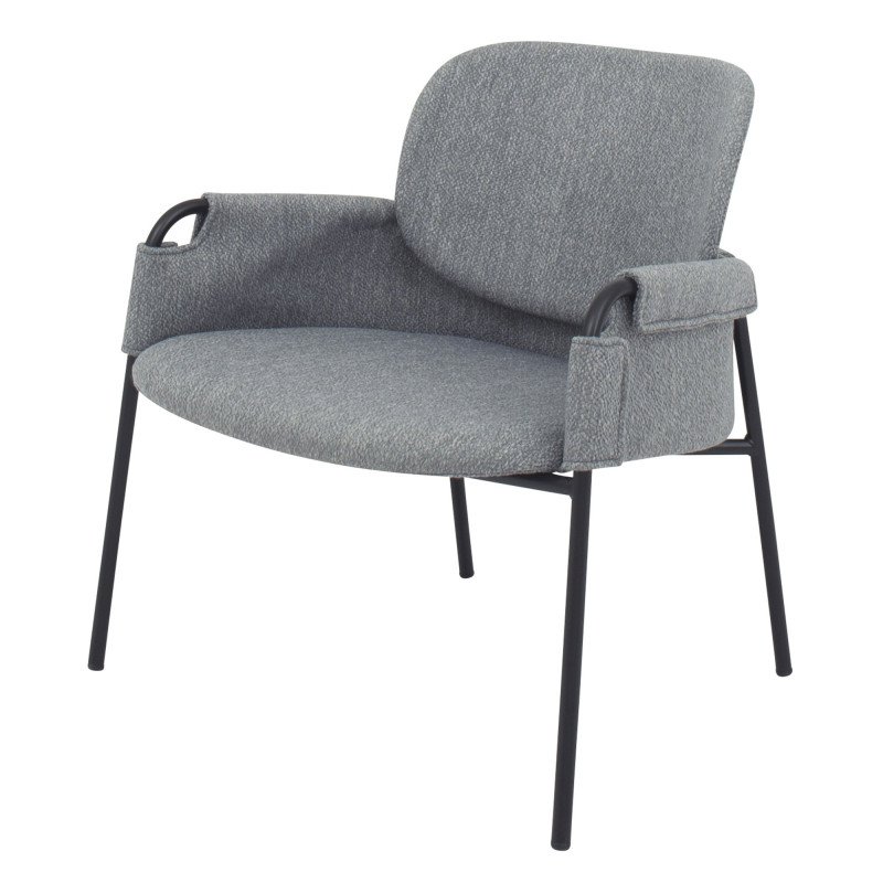 Fauteuil lounge moderne en tissu et métal SONA