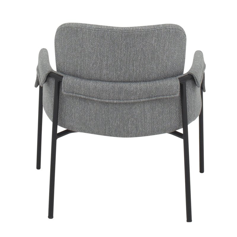 Fauteuil lounge moderne en tissu et métal SONA