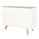 Petit buffet 109cm en bois MDF plateau chêne AMELIA