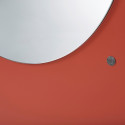 Grand miroir ovale en verre et bois ALTESSE