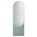 Grand miroir ovale en verre et bois ALTESSE