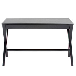 Bureau avec tiroir en bois noir 120cm DELCOR