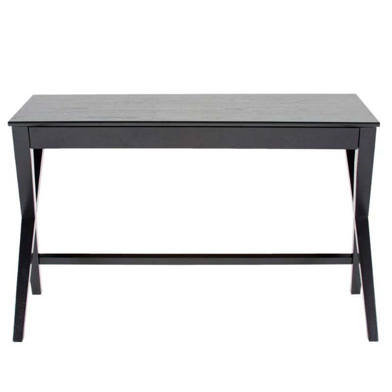 Bureau avec tiroir en bois noir 120cm DELCOR