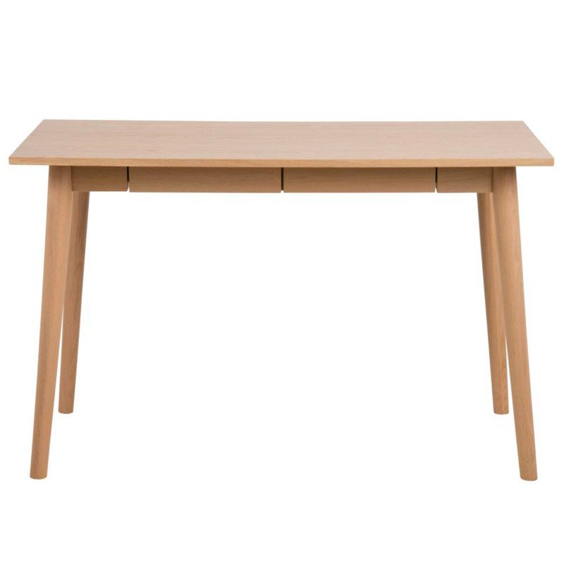 Bureau 2 tiroirs en bois clair ARMANDO