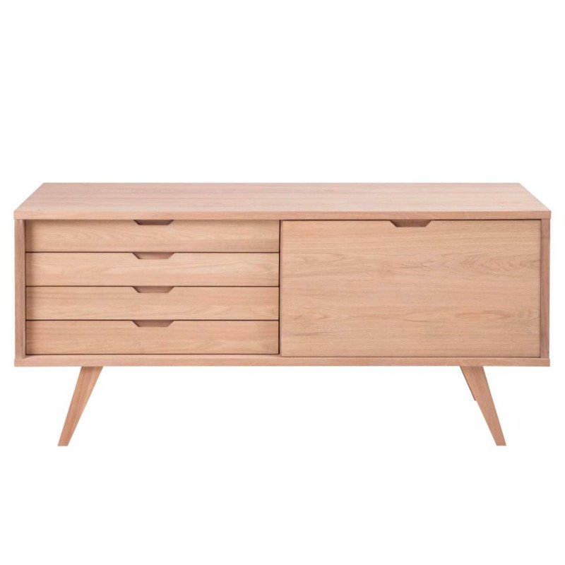 Buffet 160cm style contemporain en bois CHARLENE