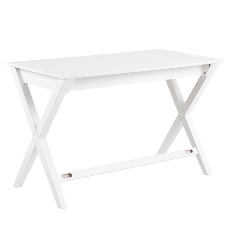 Bureau moderne avec tiroir en bois blanc DELCOR