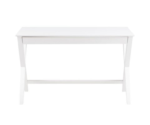 Bureau moderne avec tiroir en bois blanc DELCOR