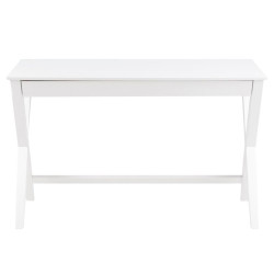 Bureau moderne avec tiroir en bois blanc DELCOR