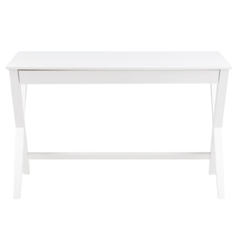 Bureau moderne avec tiroir en bois blanc DELCOR