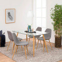 Lot de 4 chaises style moderne en tissu MAYANE