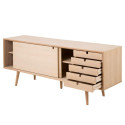 Buffet en bois de chêne clair 2 portes 180cm TWENTY