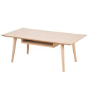 Table basse rectangulaire avec niche en bois clair TWENTY