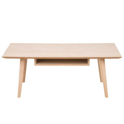 Table basse rectangulaire avec niche en bois clair TWENTY