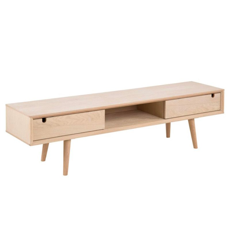 Meuble TV scandinave 160cm avec 2 tiroirs TWENTY