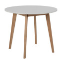 Table ronde en bois blanc 90cm STELLA