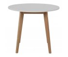 Table ronde en bois blanc 90cm STELLA
