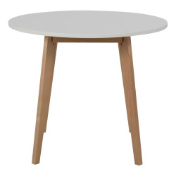 Table ronde en bois blanc 90cm STELLA