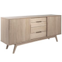 Buffet en bois 180cm 2 portes 4 tiroirs MARTI