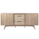 Buffet en bois 180cm 2 portes 4 tiroirs MARTI