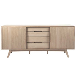 Buffet en bois 180cm 2 portes 4 tiroirs MARTI