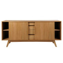 Buffet en bois 180cm 2 portes 4 tiroirs MARTI