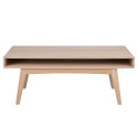 Table basse rectangulaire en bois 130x70cm avec niche MARTI