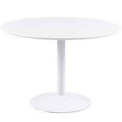Table à manger blanche ronde 110cm PALMAS