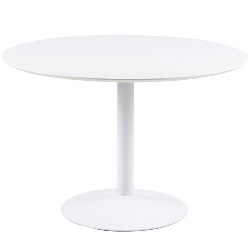 Table à manger blanche ronde 110cm PALMAS