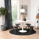 Table à manger blanche ronde 110cm PALMAS
